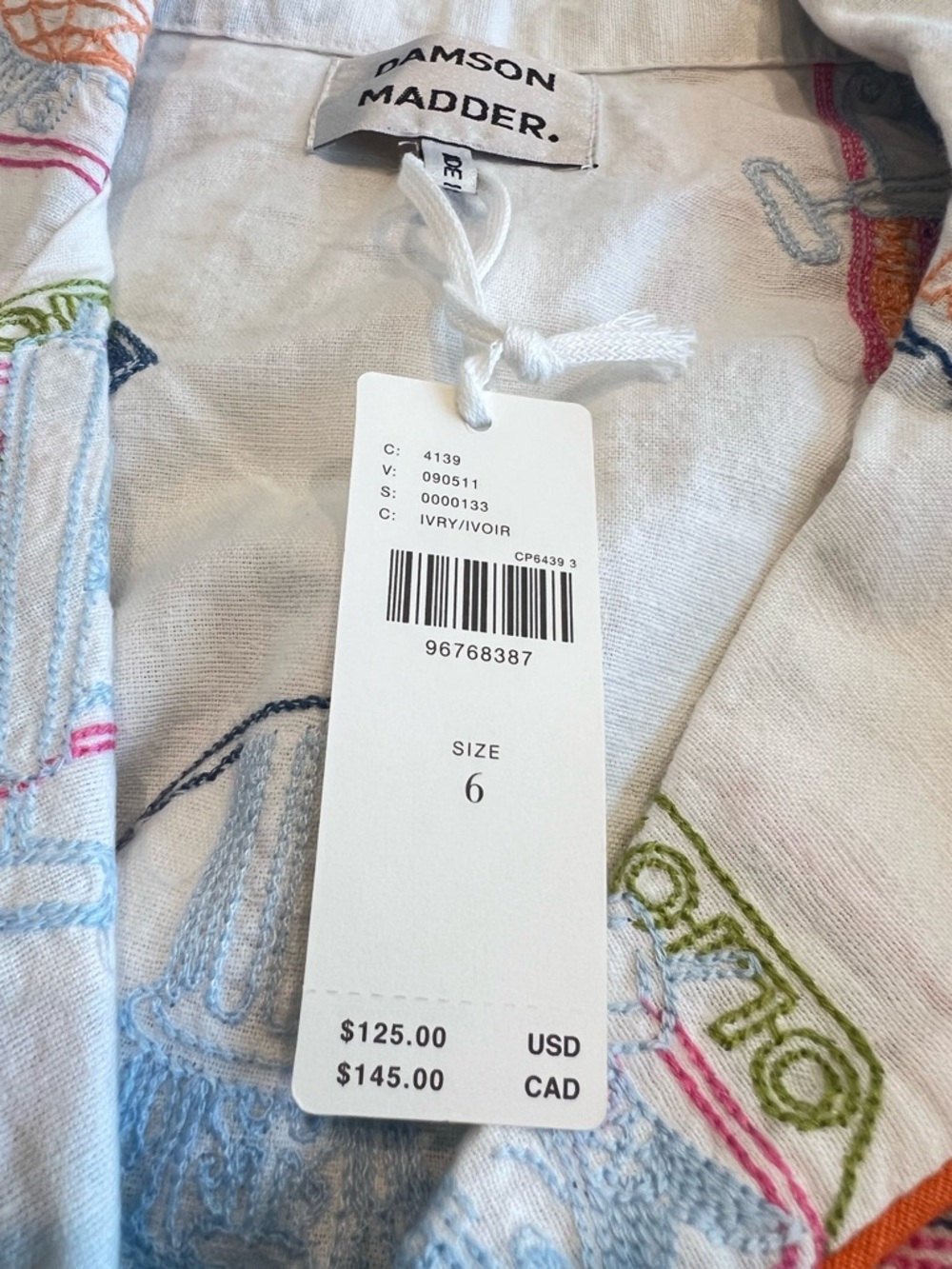 Damson Madder Short Sleeve Hawaiian Shirt Button Down Linen Blend New - Picture 13 of 16